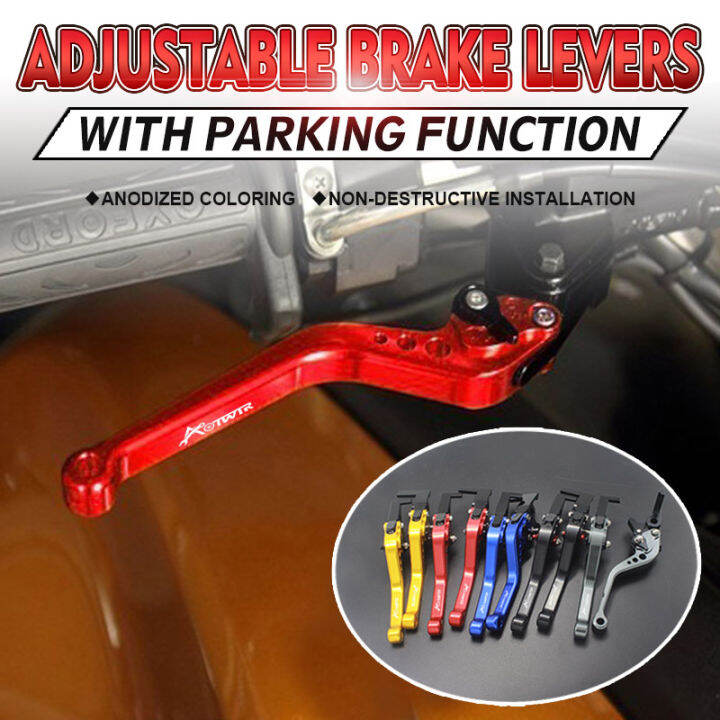 Motorcycle CNC Adjustable Brake Levers With Parking Lock For Honda