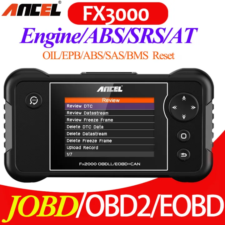 Ancel Fx3000 OBD2 JOBD Scanner ABS SRS Transmission Check Gasoline