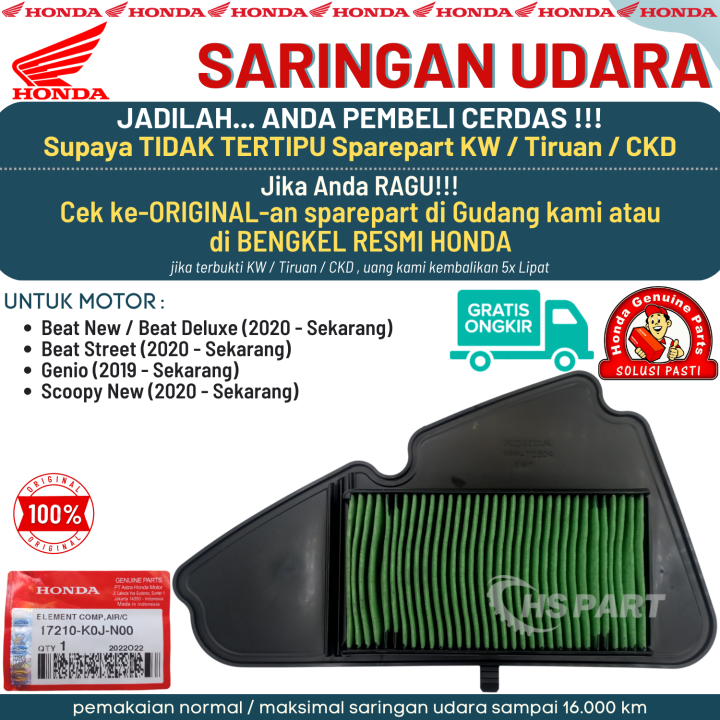 Saringan Udara Filter Udara Beat Deluxe Ori Genio Beat New Beat Street