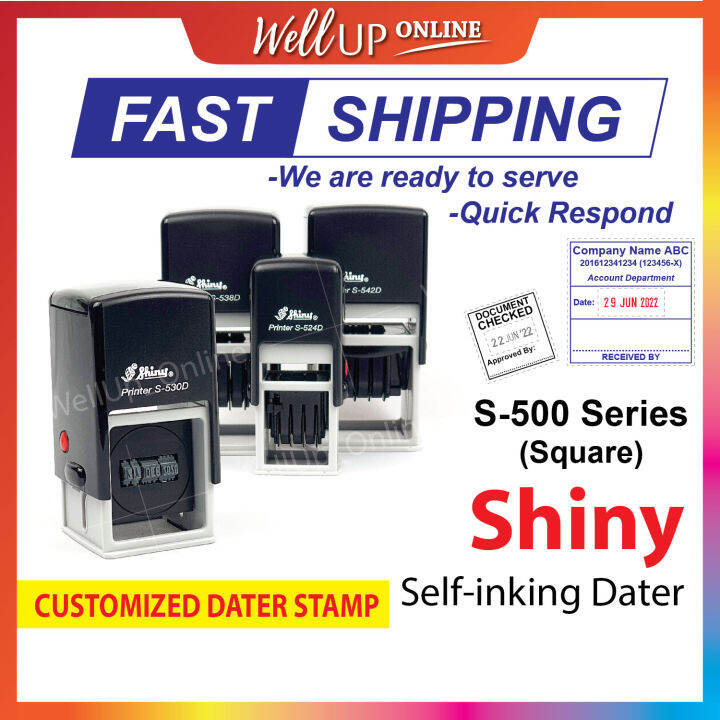 Shiny Date Printer S 500D Series Dater Stamp Chop Rubber Stamp