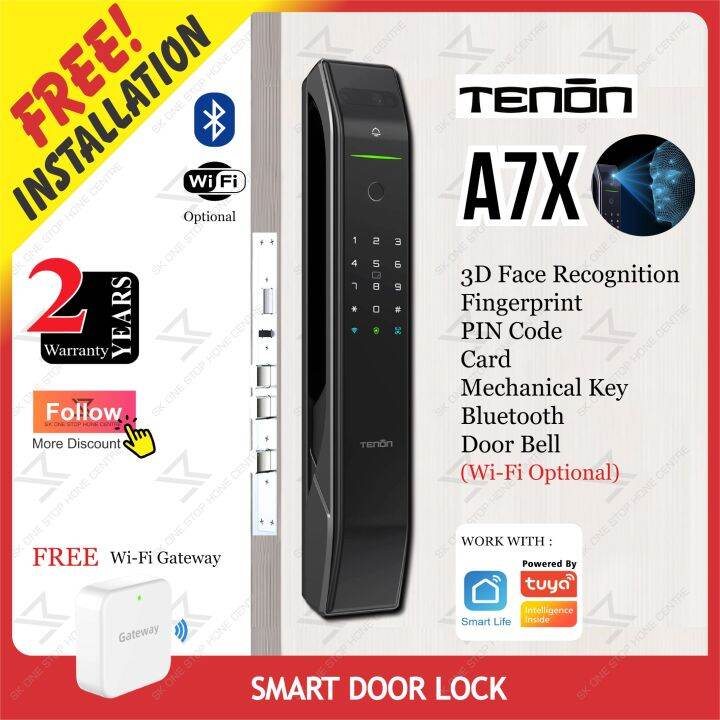 Tenon A X Automatic Push Pull Smart Lock Free Gifts X Wi Fi Gateway