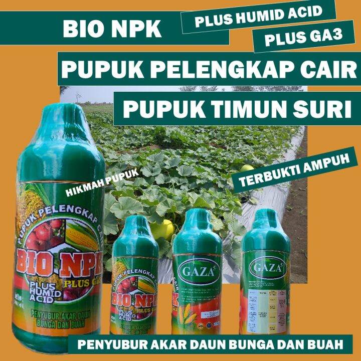 NEW Pupuk NPK GAZA Plus Ga3 Dan Humid Acid Pelebat Timun Suri Terbaik