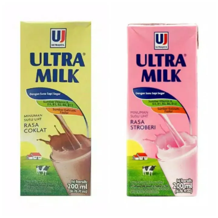 Ultra Milk 200ml Susu Uht Ultra Jaya Ultramilk Coklat Strawberry