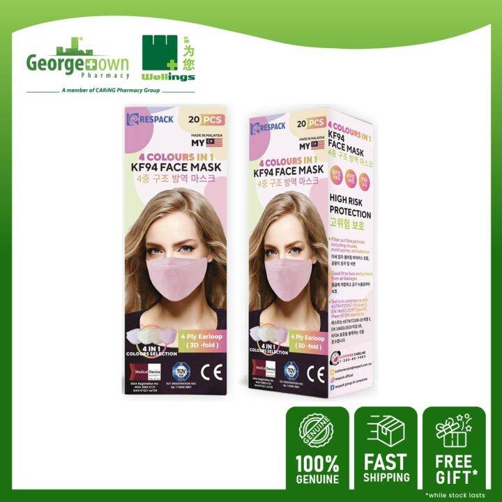 RESPACK KF94 FACE MASK 4 IN 1 20S Georgetown Wellings Pharmacy Lazada