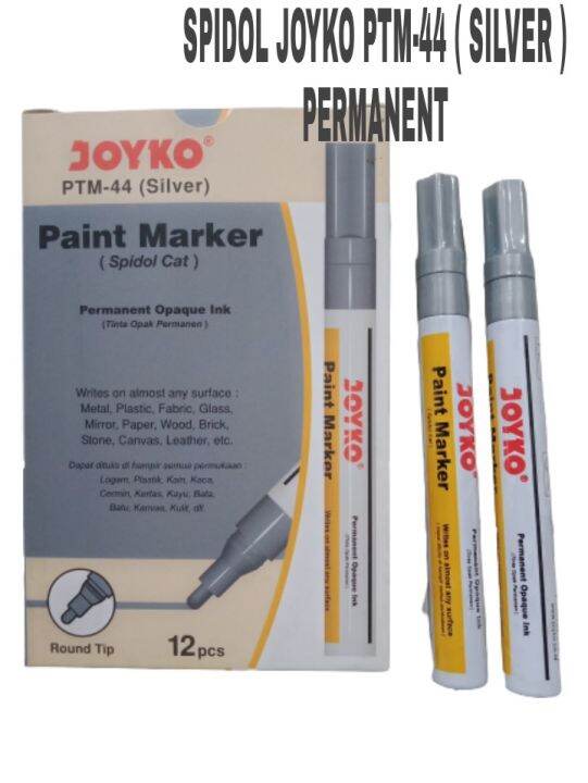 1 PC PAINT MARKER SPIDOL CAT PERMANENT JOYKO PTM 44 SILVER Lazada