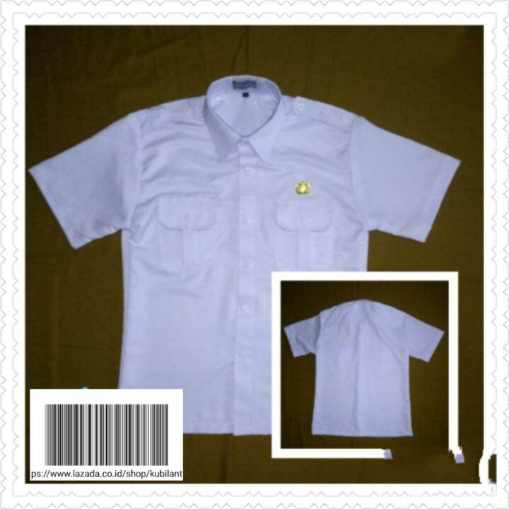 Kemeja Putih Polos TWISS Lembut PDH PDL Baju PDH PDL Putih Polos Baju