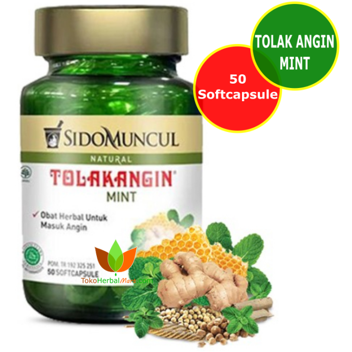 Jamu Tolak Angin Mint Sidomuncul Natural Kapsul Softcapsule Obat