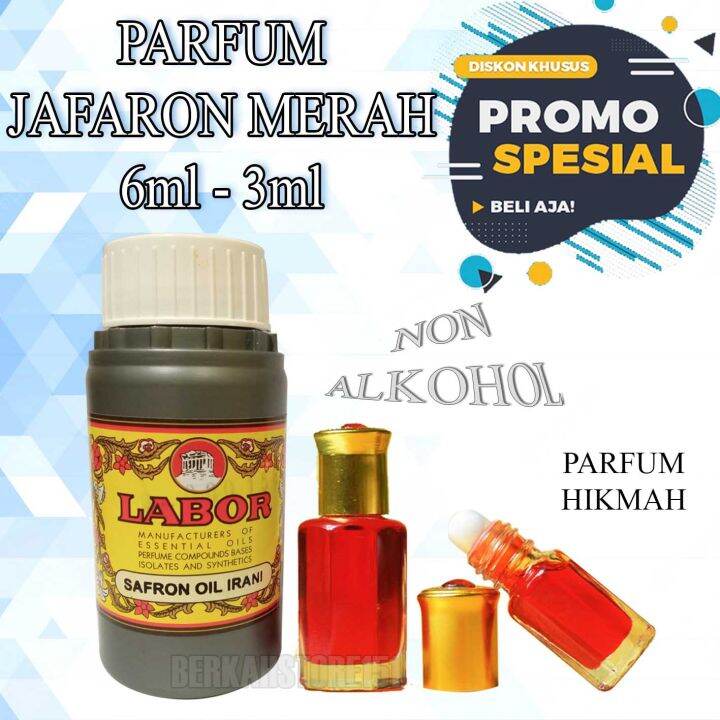 Minyak Wangi Jafaron Merah Parfum 6ml Parfum Jafaron Safron Oil Minyak