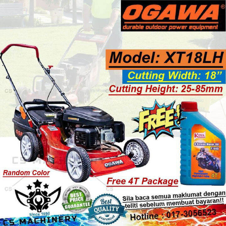 Heavy Duty Ogawa XT18LH 18 Lawn Mover Mesin Rumput Tolak Ogawa