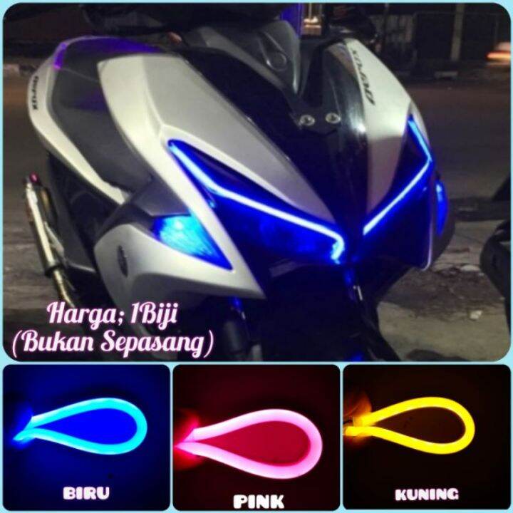 Lampu Alis Variasi All Motor Tipis Drl Non Bintik Flexible Waterproof