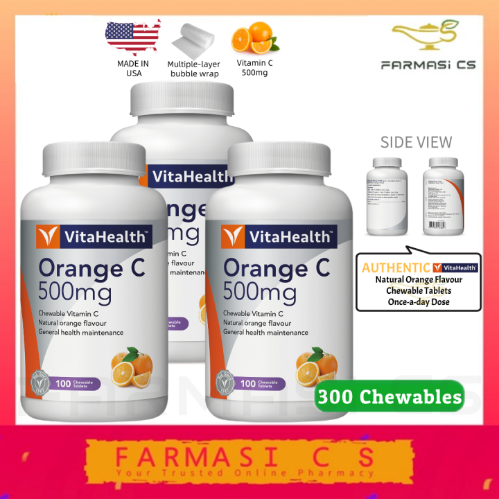 Vitahealth Orange C Mg Chewable Tablets X Bottles Triple