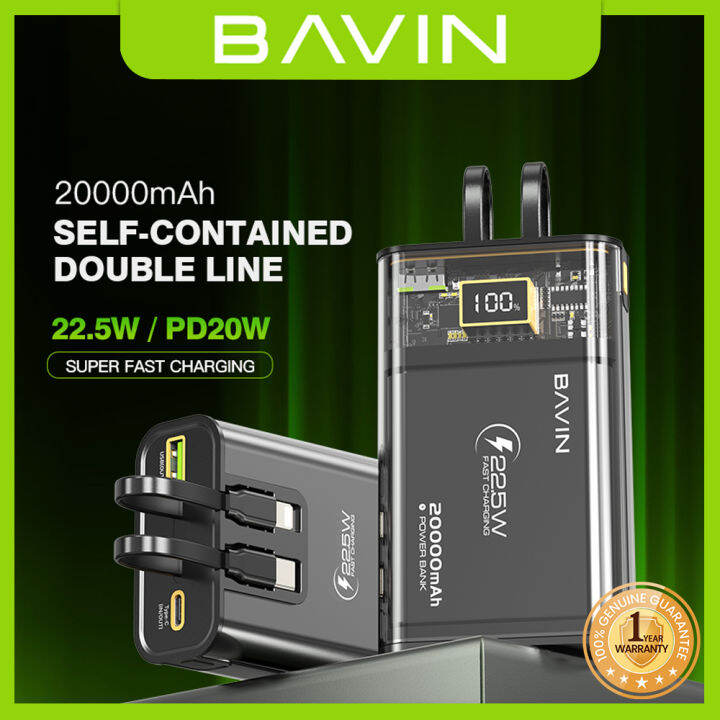 For X Mas BAVIN PC1003 20000mAh PC020 10000mAh 22 5W 20W USB C PD