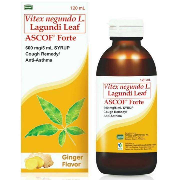 Ascof Lagundi For Adults Mg Ml Syrup Ml Ginger Flavored By