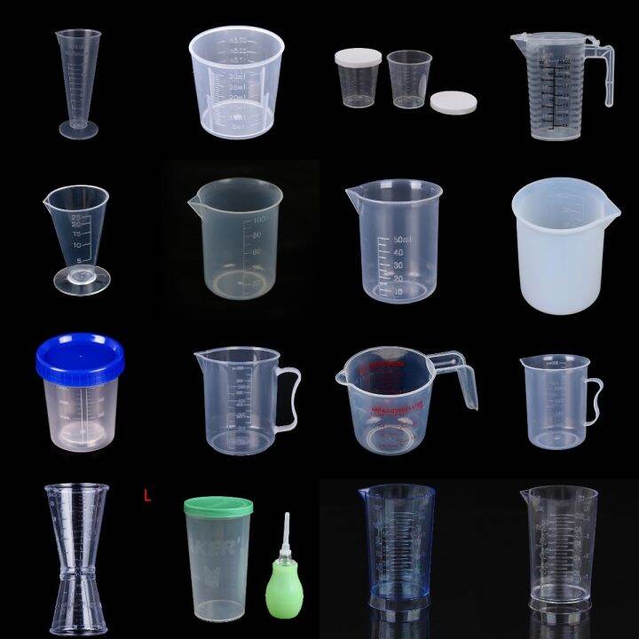 Pcs Ml Clear Plastic Graduated Measuring Cup Transparent