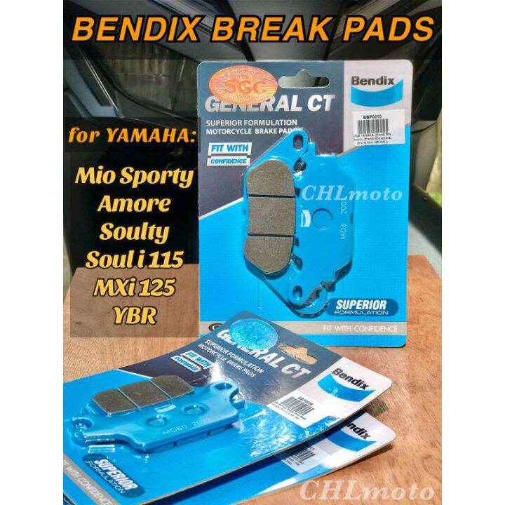 Durable MD6 Bendix Break Pads For Yamaha Mio Sporty Amore Soulty