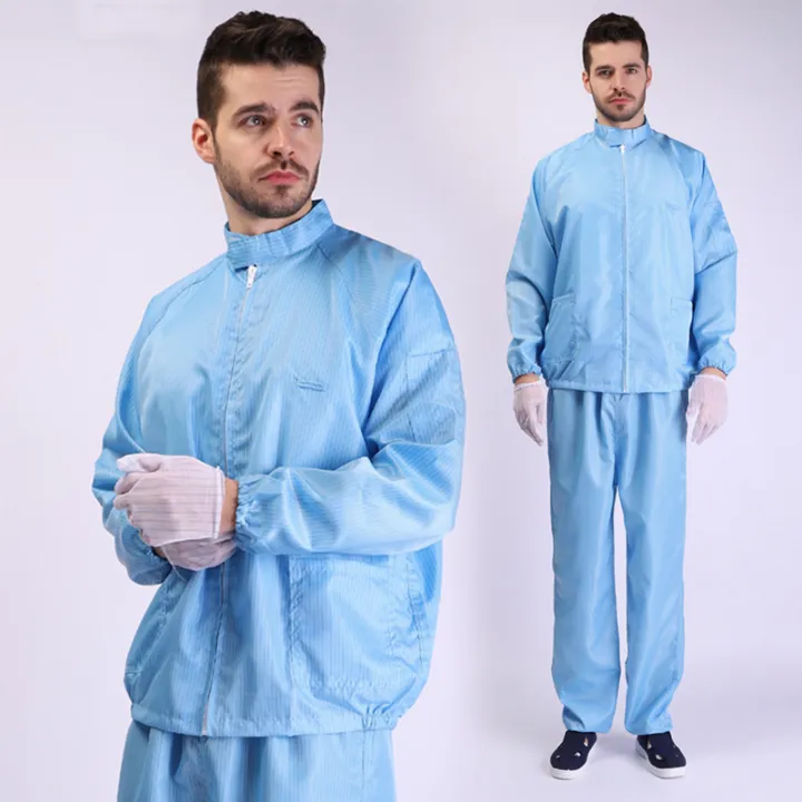 PPE Coverall Washable Clean Room Suit Split Overalls 2 In 1 Antistatic