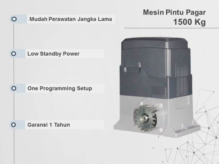 Automatic Sliding Gate 800kg 1500kg Mesin Pintu Gerbang Pagar Remot