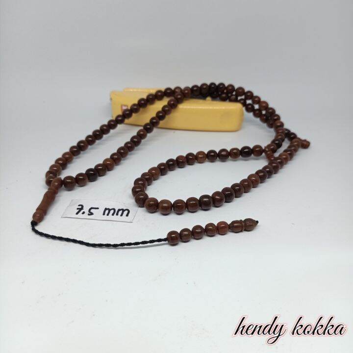 Tasbih Kokka Kaukkah Bulat Polos Mm Coklat Lazada Indonesia