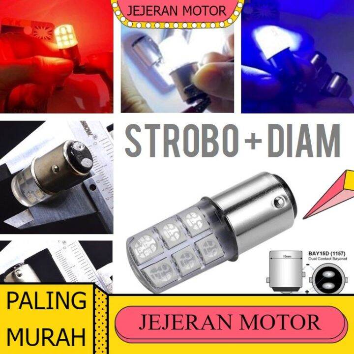 Led Stop Jelly Strobo Mode Kedip Diam Lampu Rem Belakang Flash