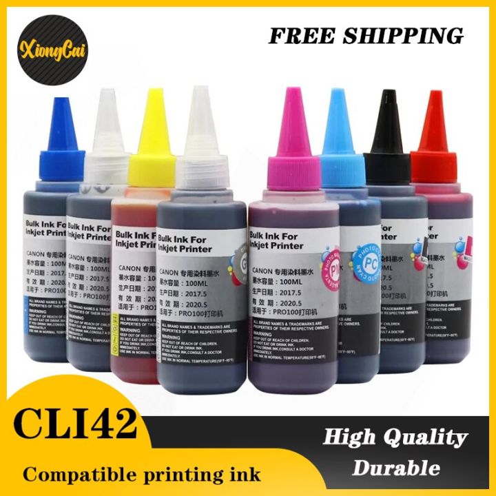 Tinta Isi Ulang 8 Warna CLI42 Kompatibel Untuk Tinta Canon Pixma Pro