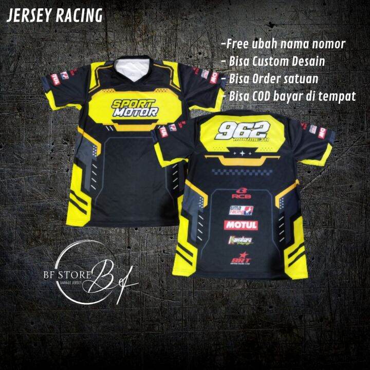 Jersey Racing Full Printing Desain Bisa Custom Sesukanya Free Ubah Nama