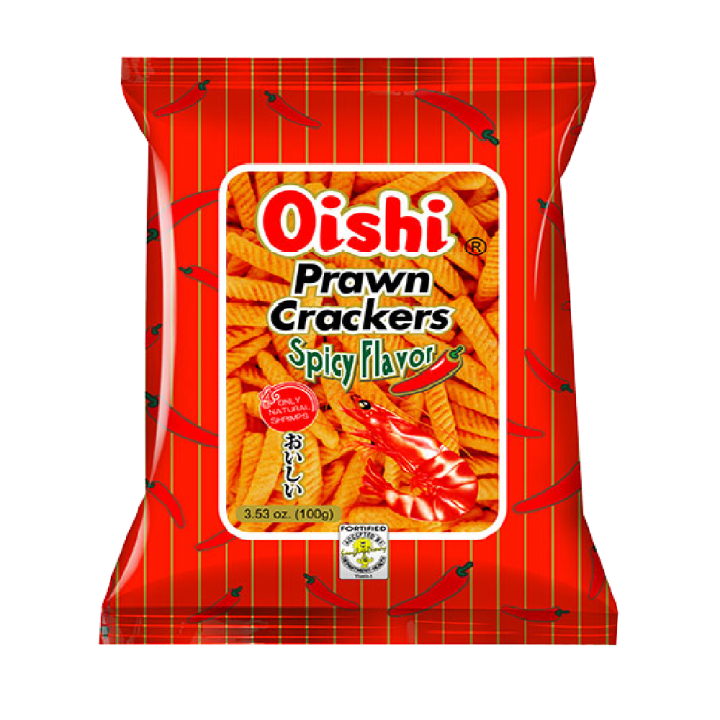 60g Oishi Prawn Crackers Spicy Flavor Lazada PH