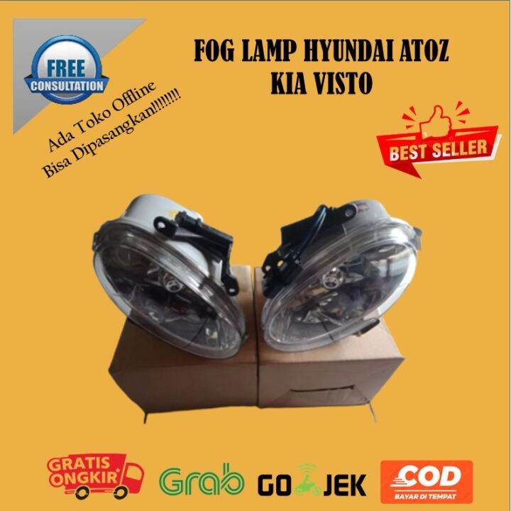 FOG LAMP ATOZ VISTO CRISTAL LAMPU KABUT HYUNDAI ATOZ KIA VISTO Lazada