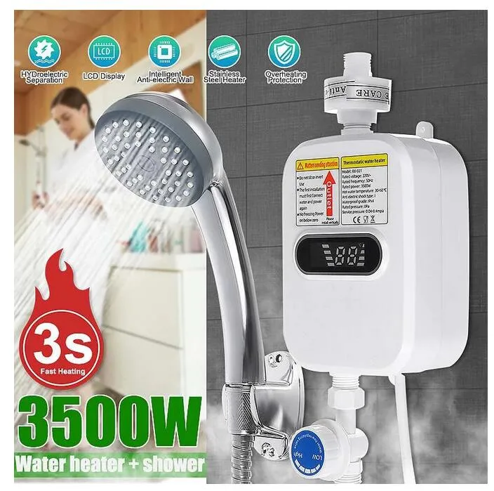 Rx W Instant Electric Water Heater S Heating Bathroom Kitchen