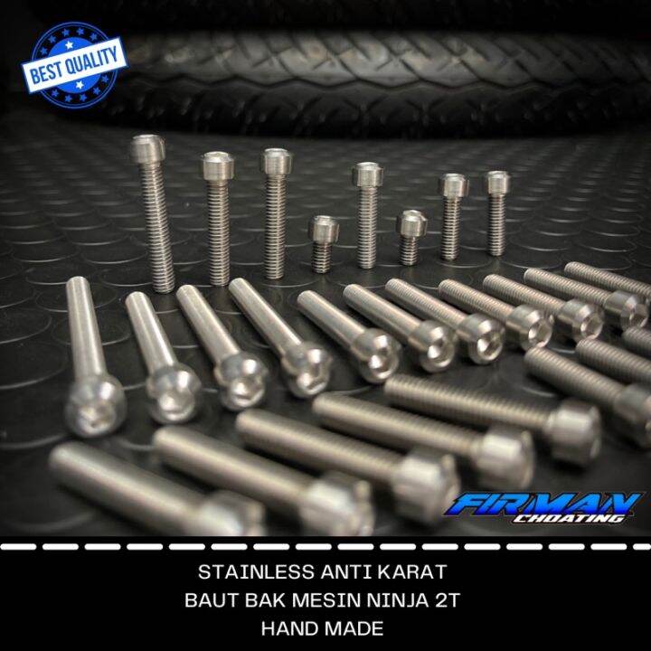 Baut Set Bak Mesin Ninja Tak Custom Stenlis Model Titanium Lazada