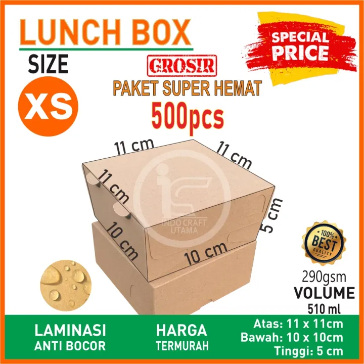 Lunch Box Paper Dimsum Takoyaki Kentang Size Xs Paket Pcs Dus Nasi