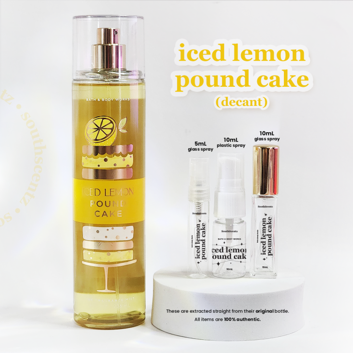 Iced Lemon Pound Cake Bath And Body Works Body Mist Bbw Decant Ml Ml