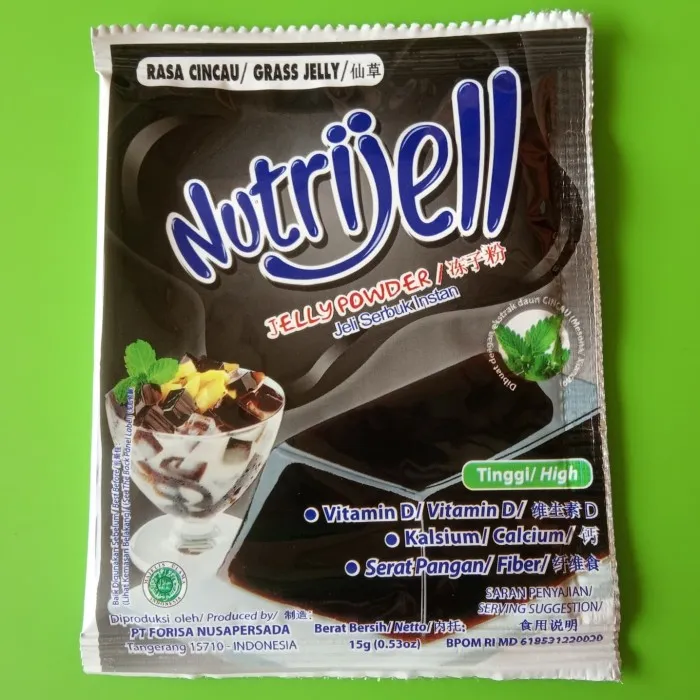 Nutrijell Rasa Cincau Gr Agar Nutrijel Grass Jelly Powder Lazada