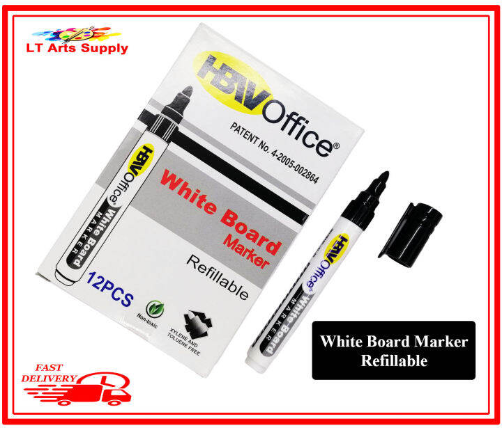 HBW Office White Board Marker Refillable Black Ink 1piece Lazada PH