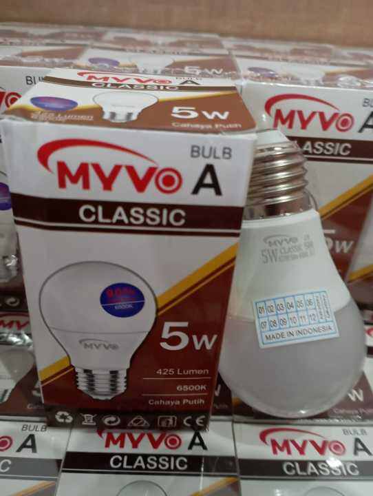 Lampu Led Myvo Classic Watt Bergransi Tahun Bulb Lazada Indonesia