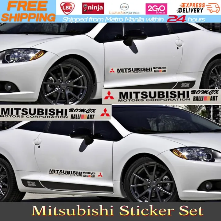 Pair Mitsubishi Car Side Body Sticker For Mitsubishi Adventure Mirage