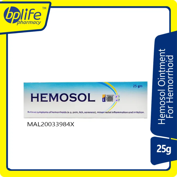 Hemosol Ointment For Hemorrhoid G Lazada