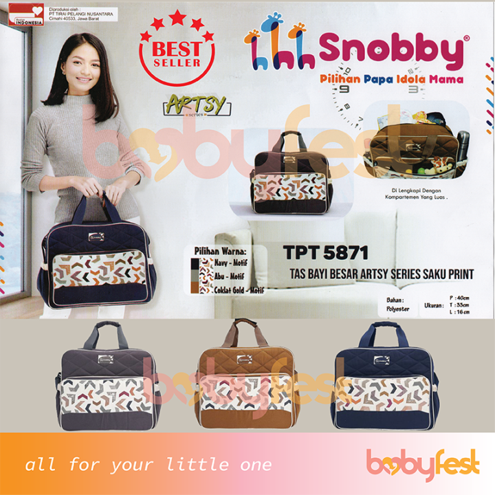 Snobby Tas Bayi Besar Artsy Series Saku Print Tpt Lazada Indonesia