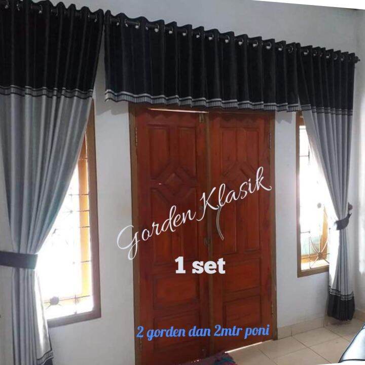 Gorden Set Lengkap Plus Poni Gorden Set Lengkap Pintu Jendela Biasa