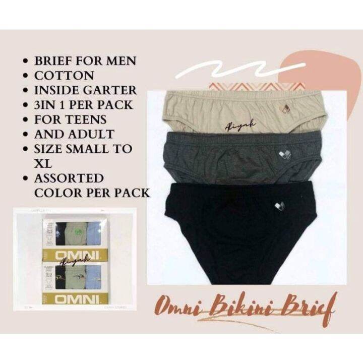 Original OMNI Bikini Brief 3in1 Pack For Men Lazada PH