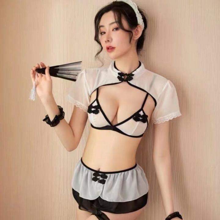 Sy Women Sexy Lingerie Cosplay Uniform Skirt Night Wear