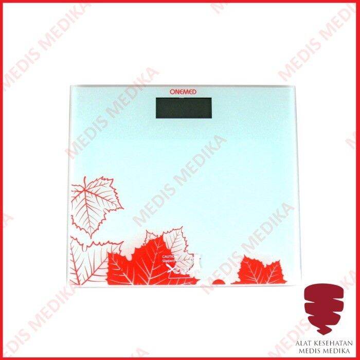 Timbangan Berat Badan Elegant Digital Onemed Kaca Motif Scale EB9360