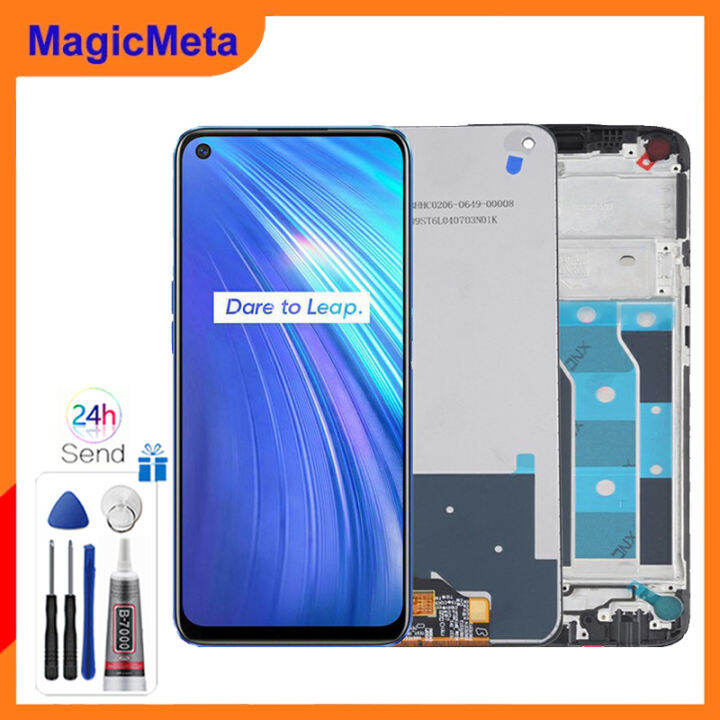 MagicMeta Original LCD For Realme 6 RMX2001 LCD With Frame Display