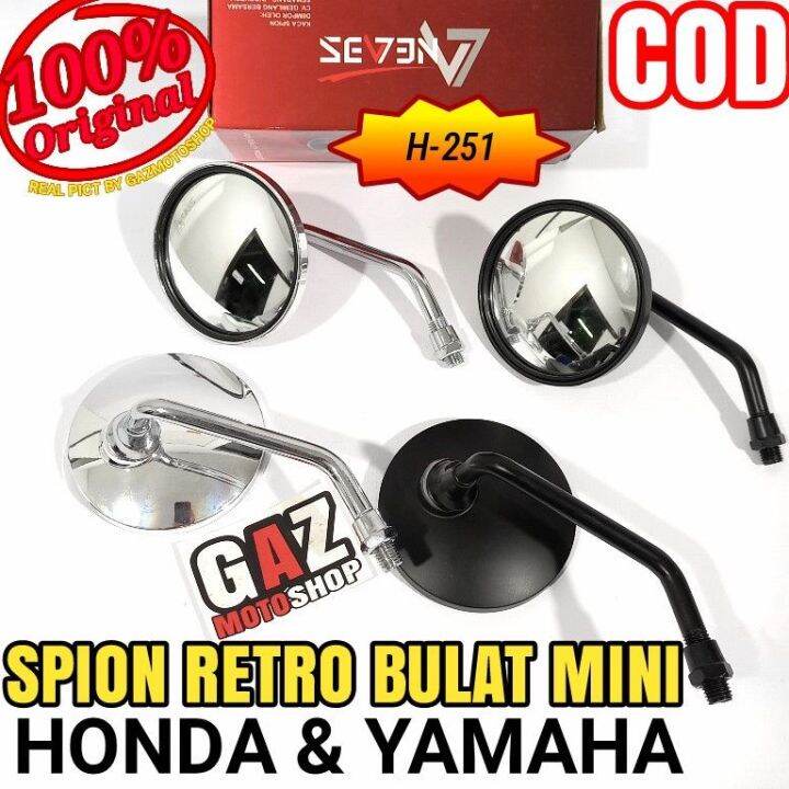 Spion Retro Bulat Classic Kaca Cembung Sepion Klasik CB GL TIger Scoopy