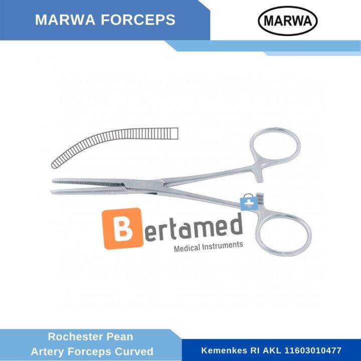 Rochester Pean Haemostatic Forcep Curved Klem Arteri Bengkok Cm