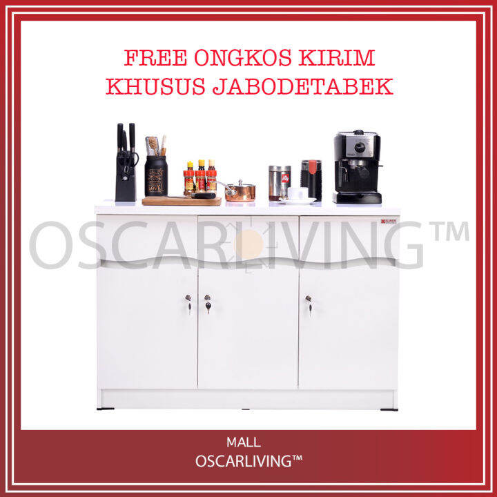 Super Furniture KSB 4031 Kitchen Set Bawah 3 Pintu Kunci 3 Laci Lemari