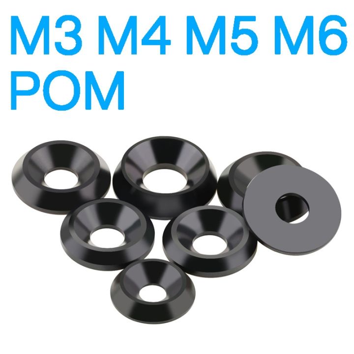 M3 M4 M5 M6 M8 M10 POM Washer Countersunk Conical Solid Plastic Flat