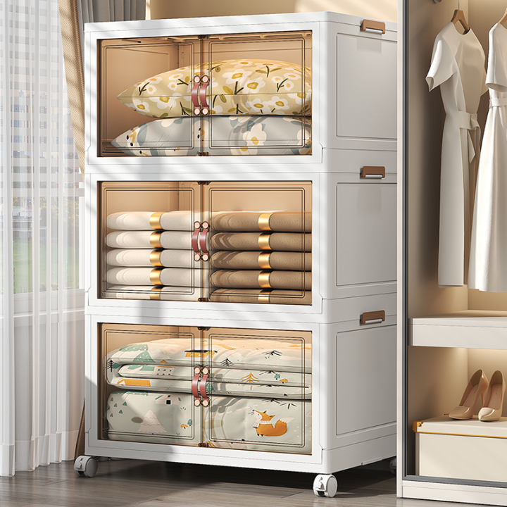 Layers Multipurpose Double Sided Opening Storage Cabinet