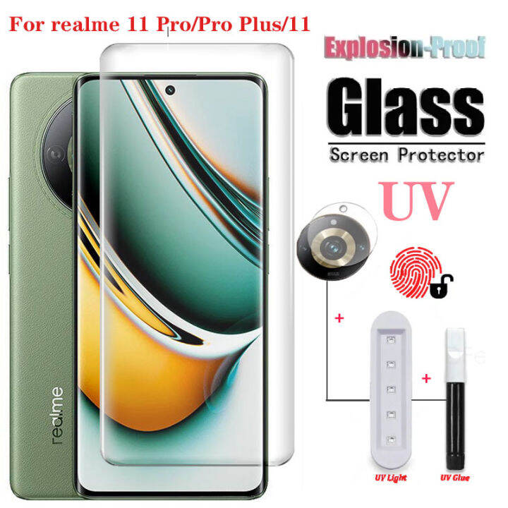 UV Liquid Full Screen Protector Adhesive Camera Glass For Realme 11 11