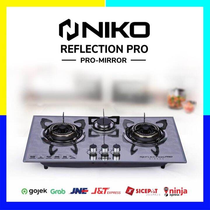 Niko Kompor Gas Kaca Tanam Tungku Reflection Pro Mirror Garansi