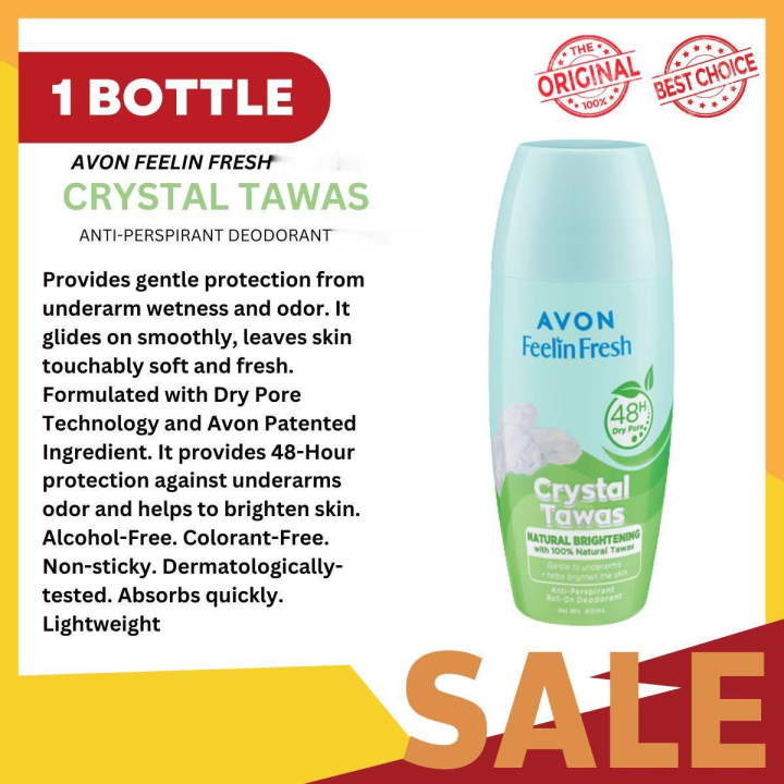 Avon Feelin Fresh CRYSTAL TAWAS Anti Perspirant Roll On Deodorant For